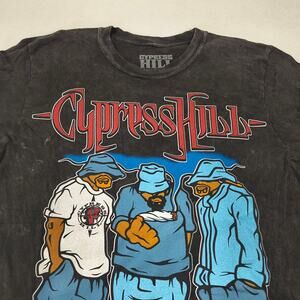 Cypress Hill Band Graphic Crew Neck Long Sleeve T Shirt Mens Size S Black AR0012